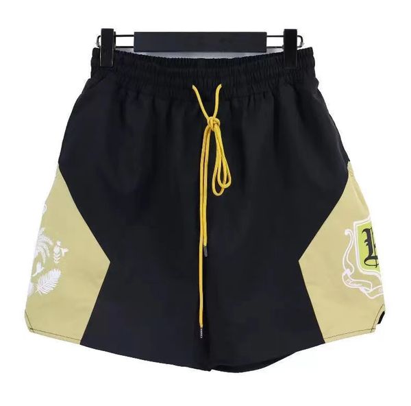 

rhude designer shorts mens fashion beach pants sports fitness luxury summer casual versatile quick drying breathable mesh hdm01 vbld, White;black