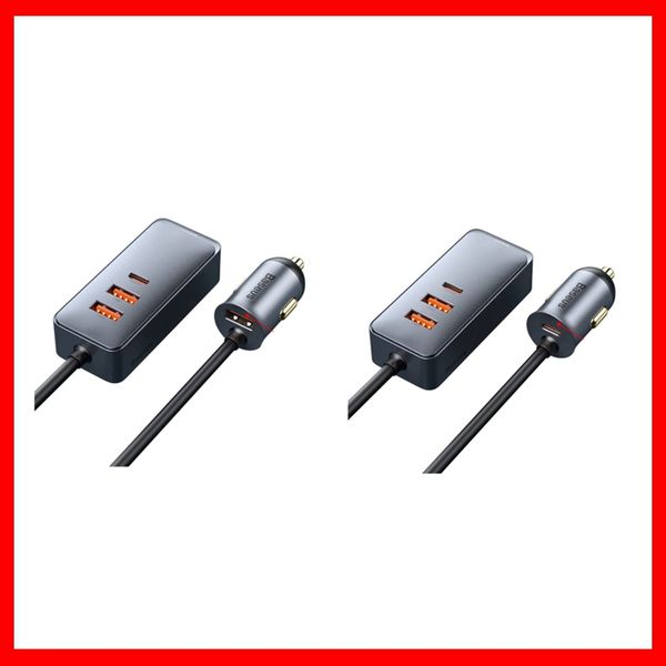 

120w pps multi-port fast charging car charger with extension cord for iphone 12 pro xiaomi samsung mobile phone chargers car-charge car-char