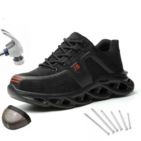 

safety shoes men steel nose safety work shoes construction safety puncture-proof outdoor anti-static lightweight soft bottom size 48 230505, Black;brown
