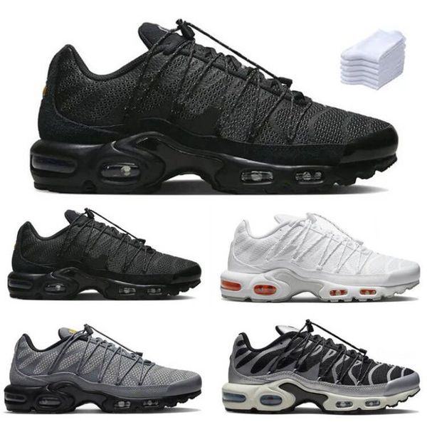 

2023 tn plus tns mens running shoes sneaker toggle lacing utility triple black white grey olive red reflective men trainers sports sneakers