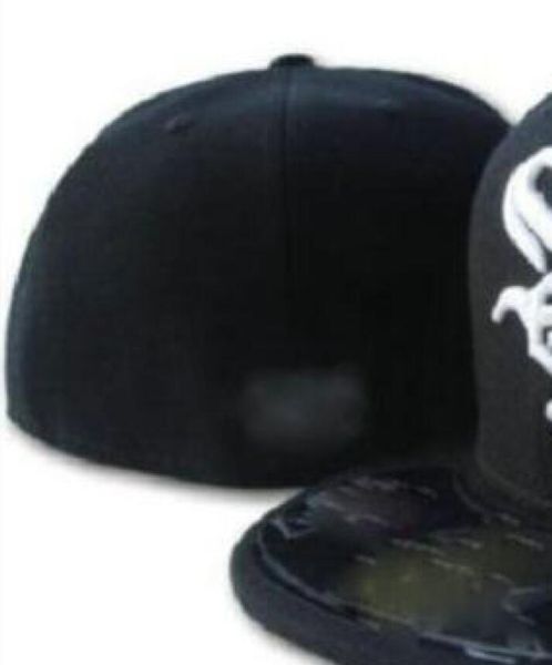 

2023 men's baseball full closed caps summer navy blue letter bone men women black color all 32 teams casual sport flat fitted hats &quo, Blue;gray
