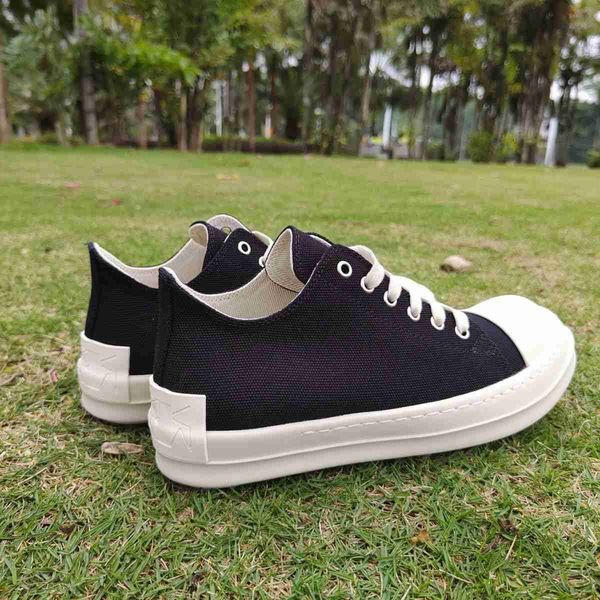 

rick shoes men's ro low shoes canvas shoes elevated thick sole shoes sports casual lace up fashion shoes women's shoes owen, Black