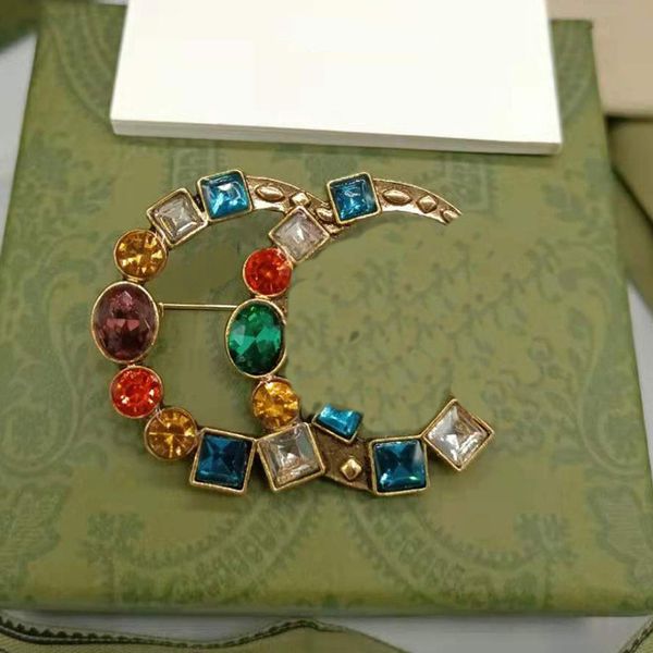 

designer brand brooch classic style women double letters brooches suit pin jewelry clothing decoration accessories high quality, Gray