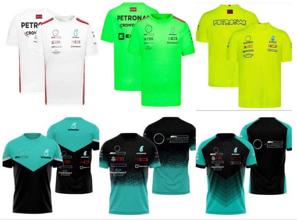 

f1 racing t-shirt 2023 summer new team round neck polo shirt the same style custom