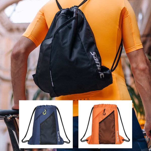 

backpack santic drawstring bag men and women waterproof cycling sports travel tourism large capacity folding 230504