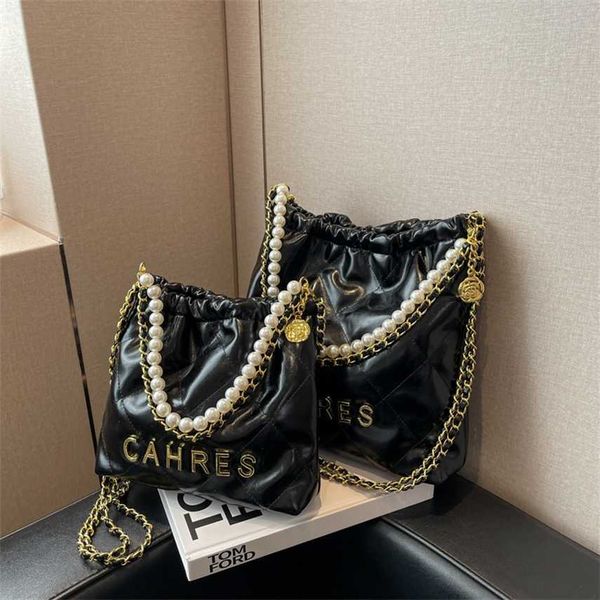 

purses shop 85% off large capacity for 2022 new advanced pearl chain shoulder fashion commuter tote bag