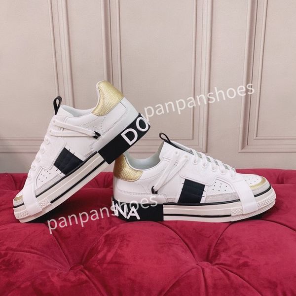 

new fashion casual shoes womens designer leather lace-up sneaker fashion lady flat running letters shoes platform men gym sneakers, Black