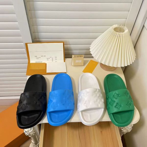 

designer sandals slippers slides beach classic flat sandals luxury summer lady leather flip flops women slides, Black