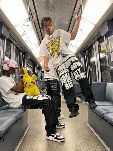 

men's jeans y2k harajuku hip hop letter graphic print baggy black pants mens 2023 punk rock wide leg trousers streetwear 230504, Blue