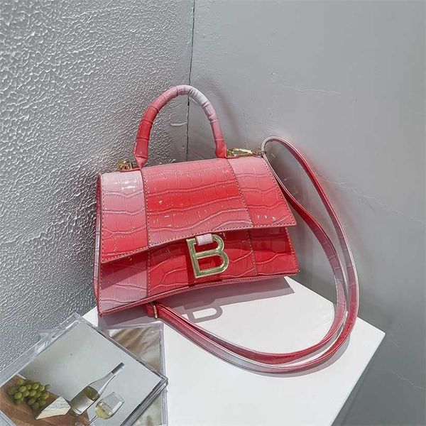 

14% off 2023 handbag hourglass handheld women's new fashion net red same crocodile one shoulder crossbody bag female bag