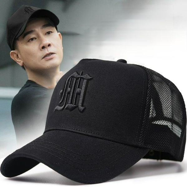 

ball caps big head plus size mens hat baseball cap for male summer sports hip hop breathable mesh trucker hard structure 230504, Blue;gray