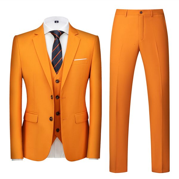 

men's suits blazers plus size 6xl-m jacket vest pants new candy colors slim fit formal business work men suits wedding stage tuxedo 3 p, White;black