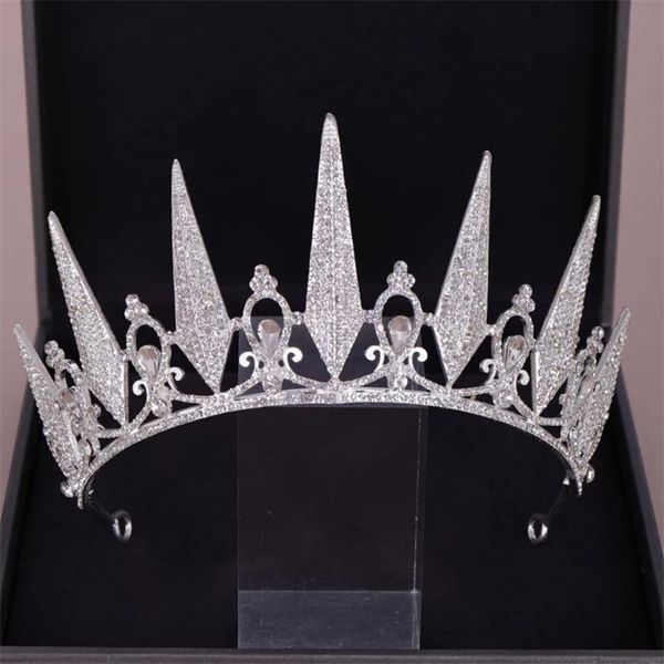 

fashion silver crystal rhinestone crown wedding hairdressing princess women's jewelry street shooting show jewelry