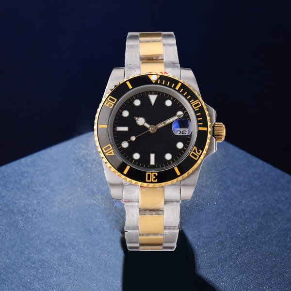 

mens watch luxury designer mens mechanical automatic sapphire folding buckle 904l montre luxe dhgate, Slivery;golden