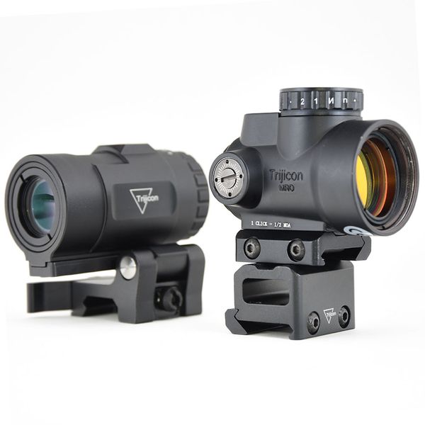 

tactical scopes trijicon mro hd 3x magnifier optics scope and 1x red dot sight combo 20mm picatinny weaver fold mount riflescope m1915