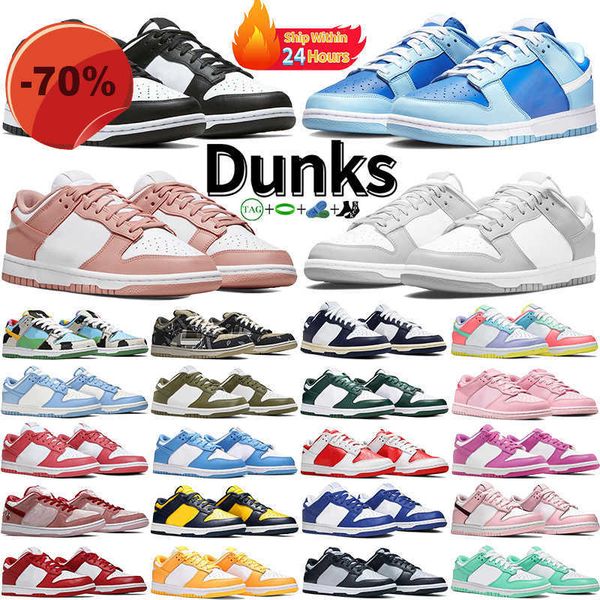 

sandals with box dunks low skate casual shoes for men women designer retro sb sneakers white black panda grey fog unc university red vintage