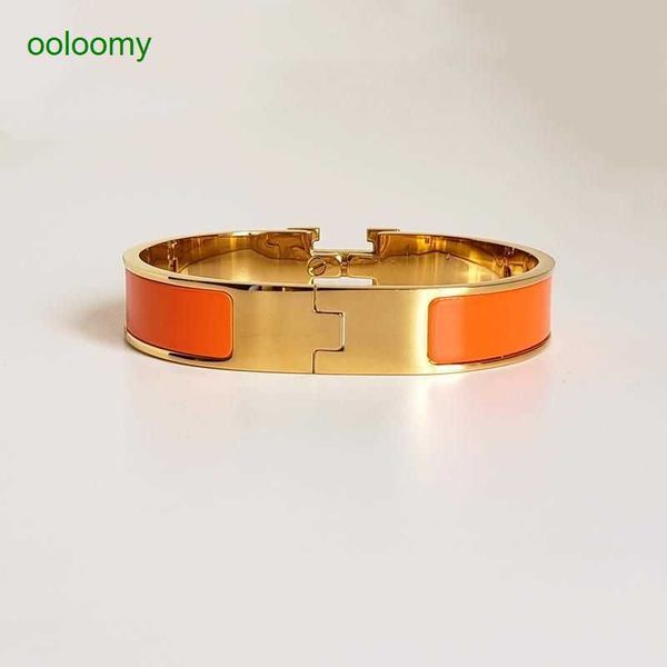 

designer h letter bangle luxury brand enamel bracelets men and women fashion bracelets everyday accessories party wedding valentine's d, Black