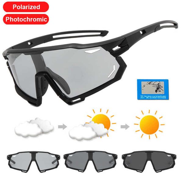 

Outdoor Eyewear Men women photochromic polarized cycling glasses mtb eyewear new riding sunglasses fishing sports uv400 bicycle road P230505 9H78