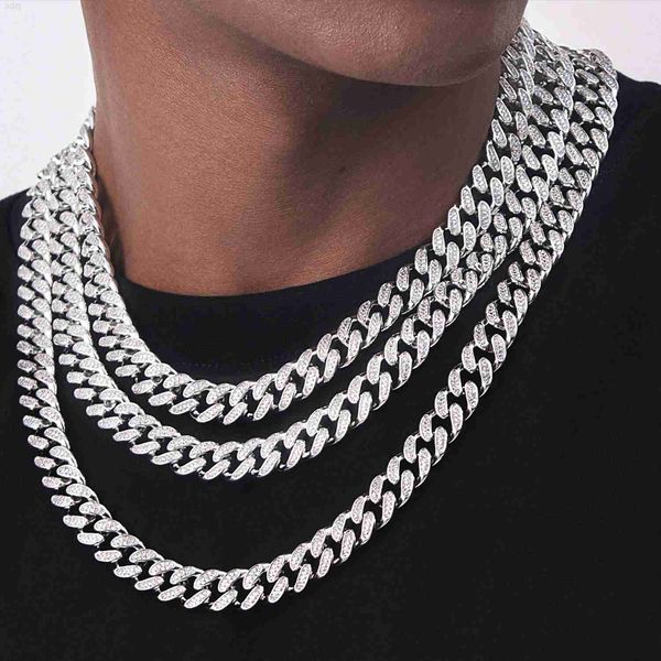 

2023 moissanite jewelry white gold plated jewelry 925 silver vvs moissanite 6mm cuban chain necklace jiangyuan ugba
