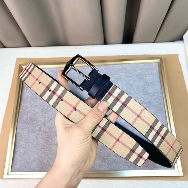 

classic fashion mens belts needle buckle designer luxury stripe casual for women men belt width 3.5cm size 100-125cm fashion gift wholesale, Black;brown