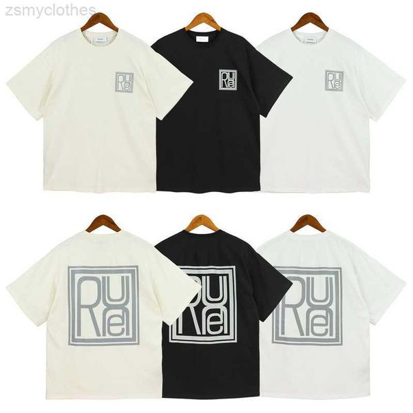 

men's t-shirts 2023ss rhude t shirt men women patchwork short sleeve rhude tee with tags, White;black