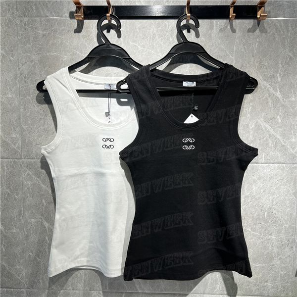 

womens vest t shirts knits tees embroidery cropped tank cotton sports yoga vests, White