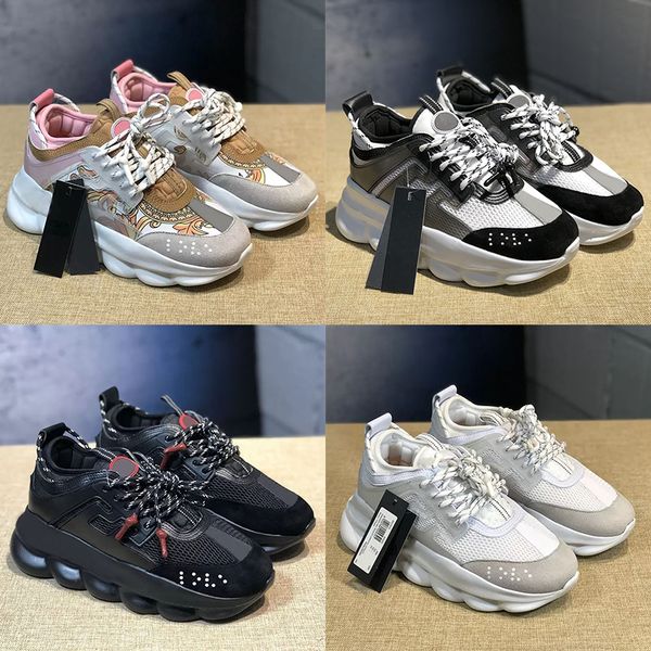 

chain reaction designer casual shoes for women mens italy luxury brand reflective height sneakers womens shoe triple black white lace-up wom