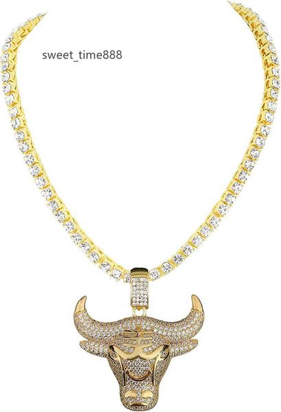 

iced out cross pendant on men's and women's tennis chains - shiny hip hop jewelry- gold or silver size your choice - tn001 zinc rh