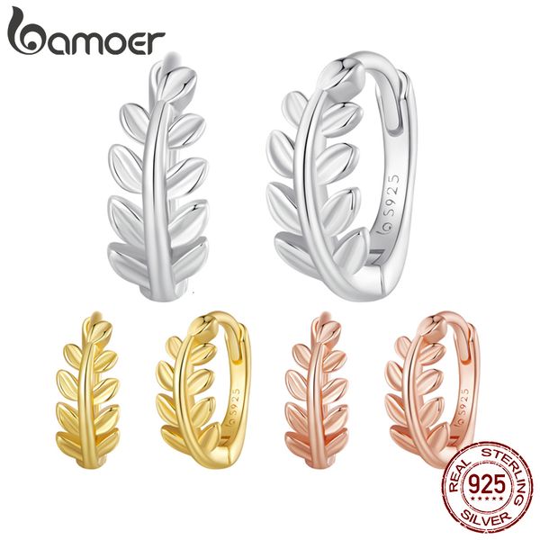 

dangle chandelier 925 sterling silver leaf ear buckles simple classic gold plated hoop earrings for women statement jewelry 3 colors 230505