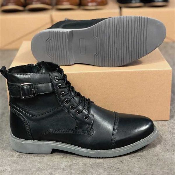 

fashion men martin boot oxford lace up formal dress shoes high genuine leather sneakers male non-slip ankle boots party wedding shoe 003, Black