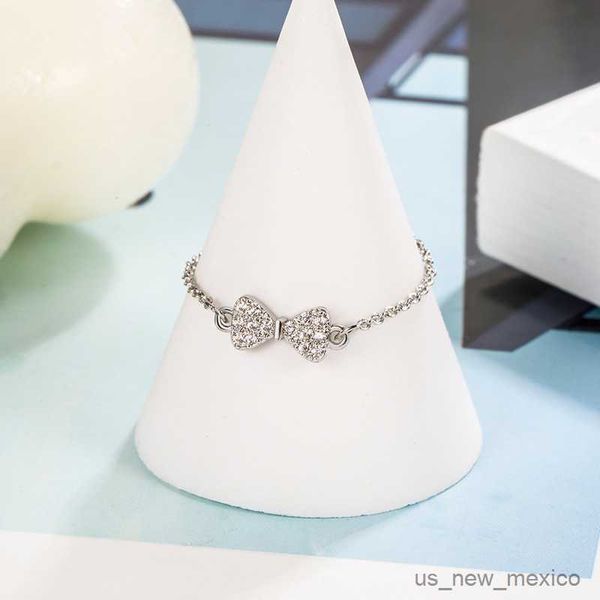 

band rings new flash zirconia bowknot ring female index finger rings adjustable fashion wedding rings for women party jewelry gift, Silver
