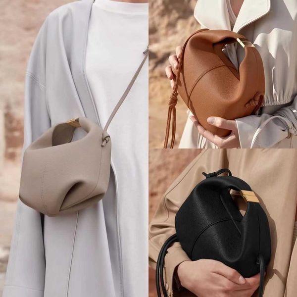 

french niche polene bento bag genuine leather women's bag poleno high beauty single shoulder crossbody high-end feeling bag