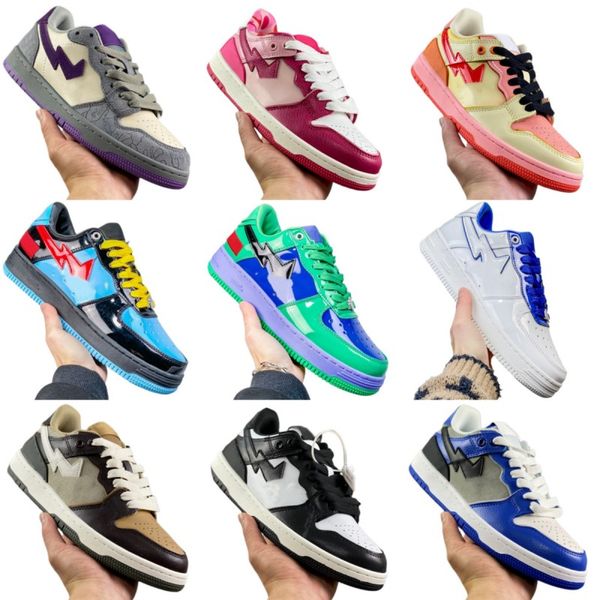 

Classic mens basketball shoes luxury star designer shoes womens fashion sneakers low-top skate shoes summer breathable outdoor shoes patent leather casual shoes, 28