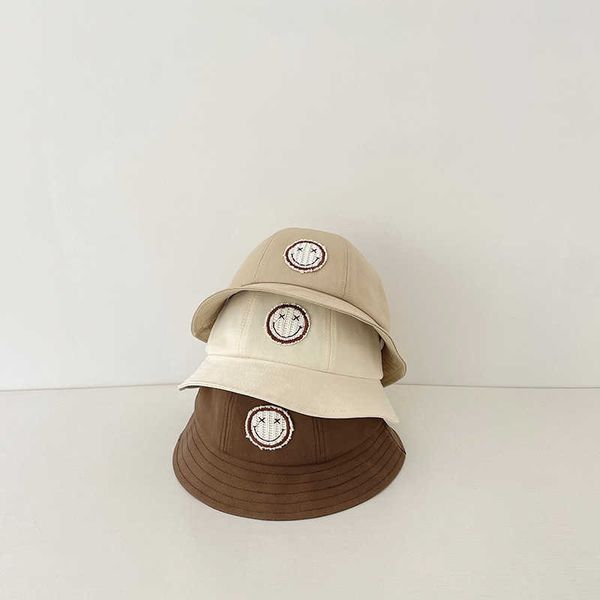 

stingy brim hats 2023 spring and autumn korean version fashion boys and girls retro fisherman hat baby sunshade basin hat wholesale j230505, Blue;gray
