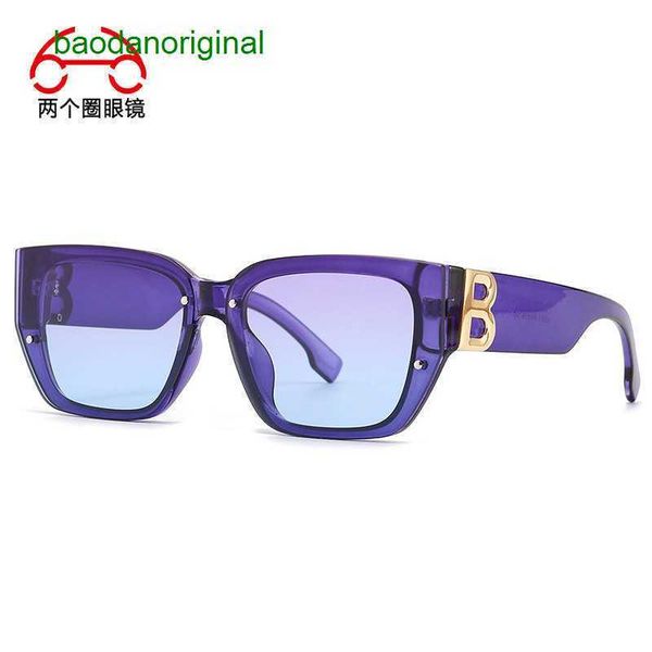 

burbrerys designer sunglasses two circles fashion modern sunglasses personalized ins men's and women's street shooting square 8658, White;black
