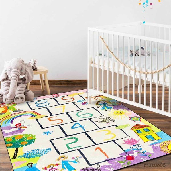 

playmats cartoon print kid game carpets for living room bedroom rugs child play crawl floor mat baby gamer area carpet drop