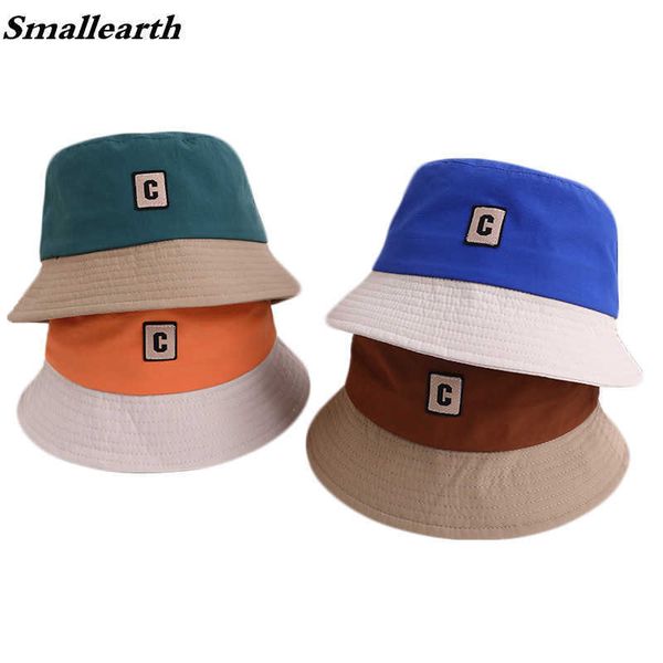 

stingy brim hats fashion cotton panama summer girls sun hats casual boy uv bucket hat baby basin hat bonnet kids toddler children fisherman, Blue;gray