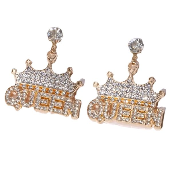 

sparkle like a queen with these elegant rhinestone drop earrings, Golden