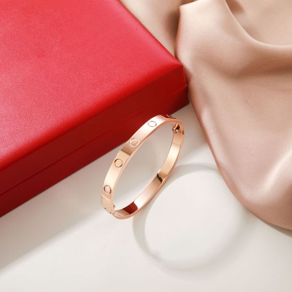 

charms brooch love bracelet bangles for women valentines day gift engagement 18k gold platedwith drill rose gold bracelets mens bracelet cha, Black