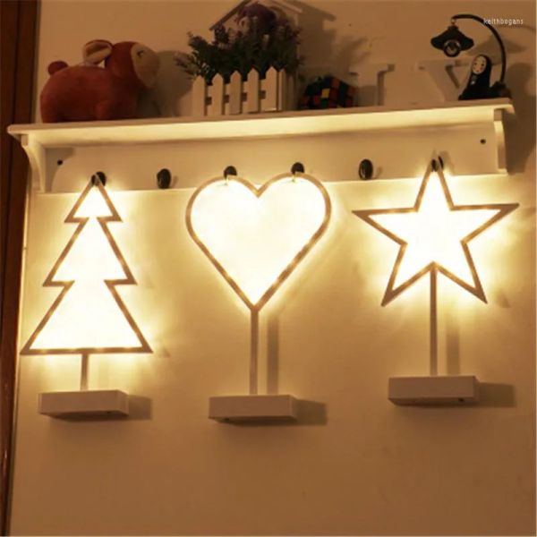 

christmas decorations romantic led modeling light star heart tree room home decoration desknight lamp ornament ckg121