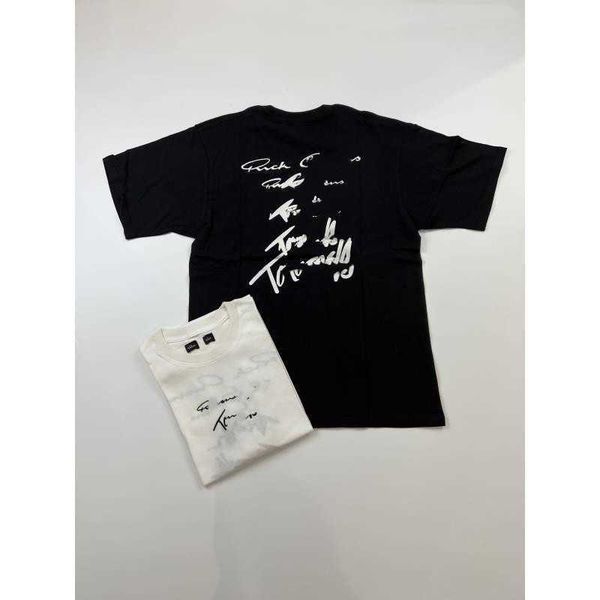 

rik owe / rx tom cash embroidery offset graffiti short sleeve t-shirt, White;black