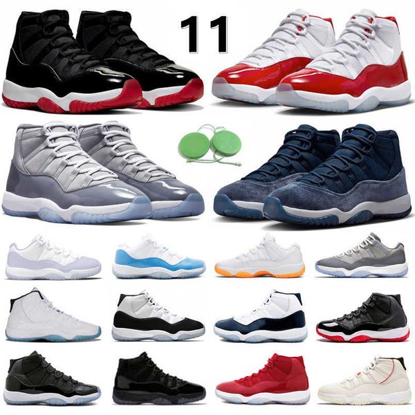 

11 11s mens basketball shoes cherry midnight navy cool grey pure violet citrus legend gamma blue unc bred low cap gown concord space jam wom, White;red