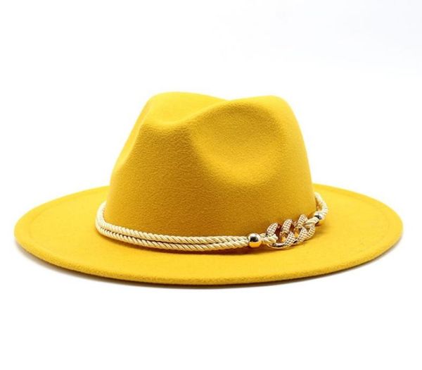 

wide brim hats women men wool felt jazz fedora panama style cowboy trilby party formal dress hat large size yellow white 5860cm a9988423, Blue;gray