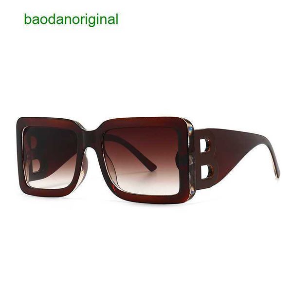 

burbrerys designer sunglasses rock style square metal logo inlaid with modern charm wide leg sunglasses 4301 qq5c, White;black