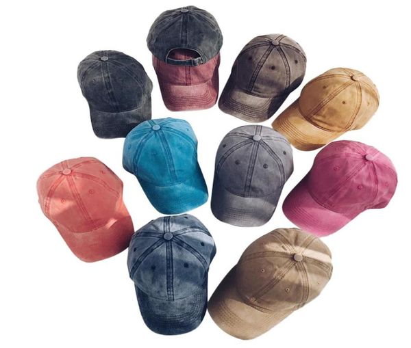 

retro cotton adjustable snapback dad hat blank solid color vintage baseball cap dyed distressed washed sports caps 10 colors8238702, Blue;gray