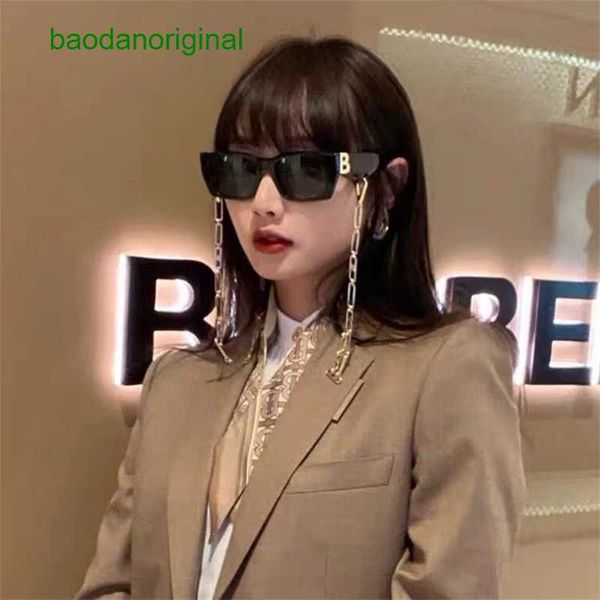 

burbrerys designer sunglasses ins punk sunglasses b word small box korean version popular personality glasses fashion, White;black