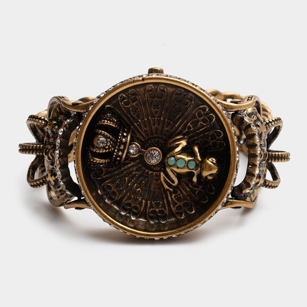 

chain jbjd women watch old style vintage bracelet royal crown frog wrist unique gift 230506, Black