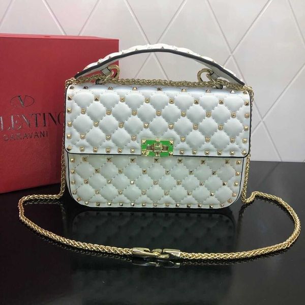 

bags style luxurys designer punk handbag valentions women diamond grid rivet chain women's casual leather crossbody o86b