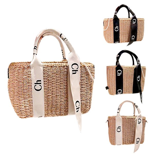 

woody fashion travel clutch straw bag the tote weave designer womens men raffia shoulder bags sac on the go crossbody luxury basket denim ha