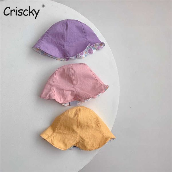 

stingy brim hats 2023 spring summer floral baby bucket hat beach travel fisherman hats kids children summer toddler boys girls sun cap j2305, Blue;gray
